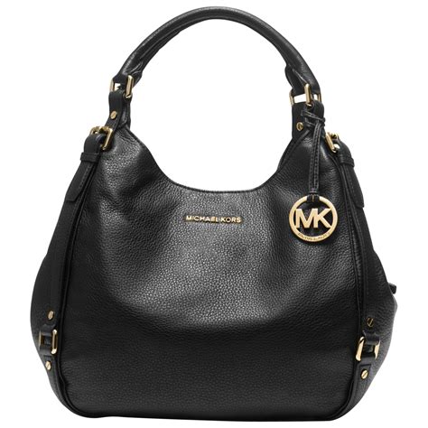 black leather michael kors tote purse|Michael Kors black bag.